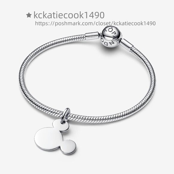 Pandora Disney Mickey Mouse Engravable Dangle Charm - Picture 3 of 8